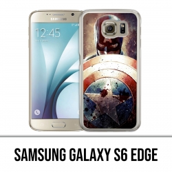 Carcasa Samsung Galaxy S6 Edge - Captain America Grunge Avengers