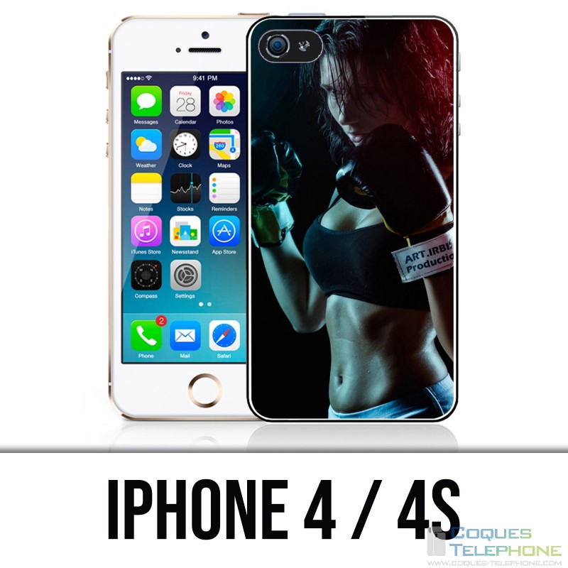 Custodia per iPhone 4 / 4S - Girl Boxing