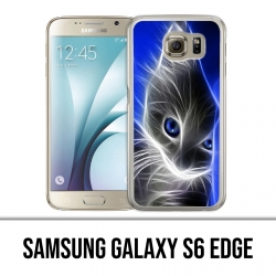 Coque Samsung Galaxy S6 EDGE - Chat Blue Eyes