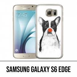Coque Samsung Galaxy S6 EDGE - Chien Bouledogue Clown