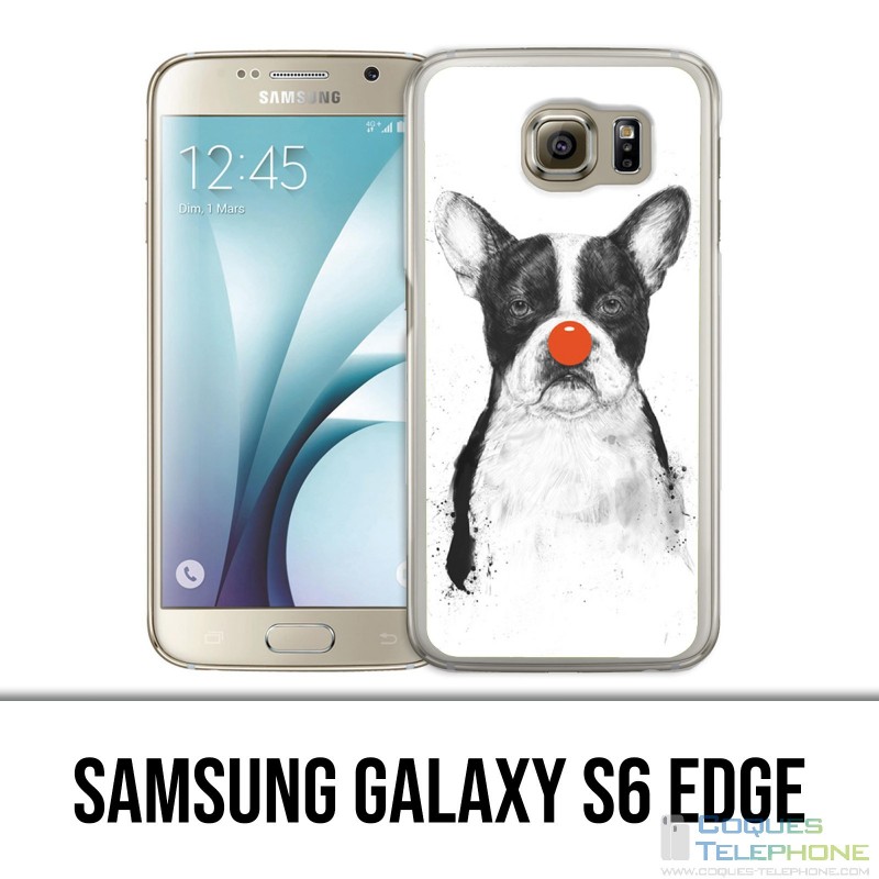Samsung Galaxy S6 edge case - Dog Bulldog Clown