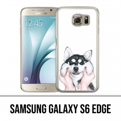 Coque Samsung Galaxy S6 EDGE - Chien Husky Joues