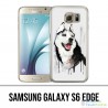 Samsung Galaxy S6 Edge Hülle - Husky Splash Dog