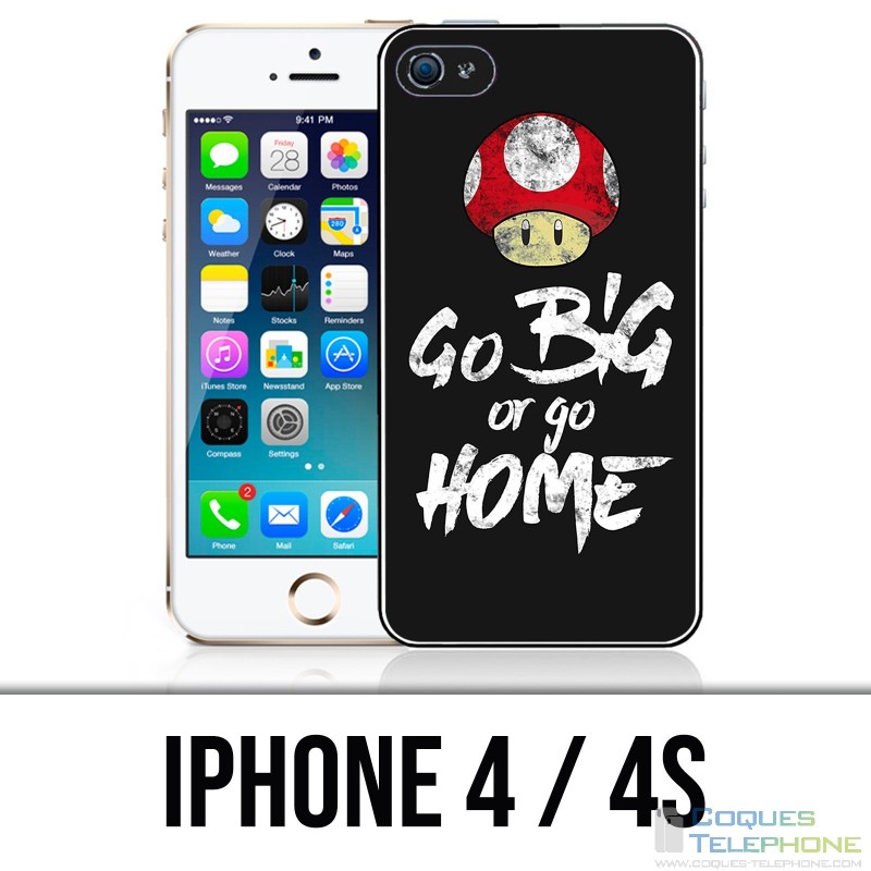 Coque iPhone 4 / 4S - Go Big Or Go Home Musculation