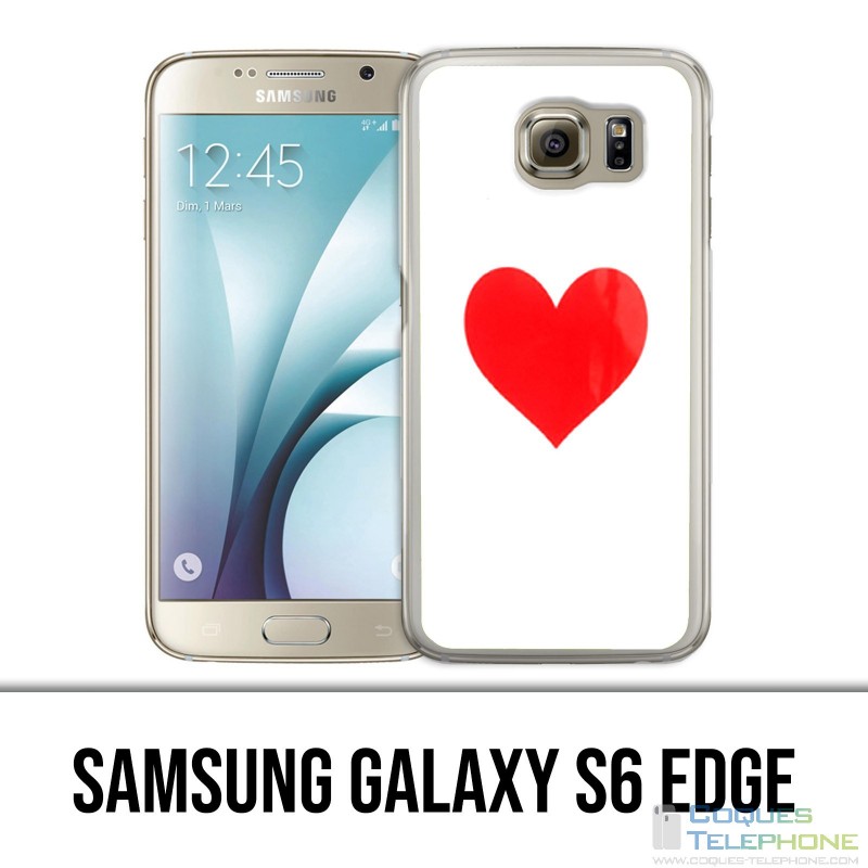 Carcasa Samsung Galaxy S6 Edge - Corazón Rojo