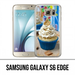 Samsung Galaxy S6 Edge Hülle - Blauer Cupcake