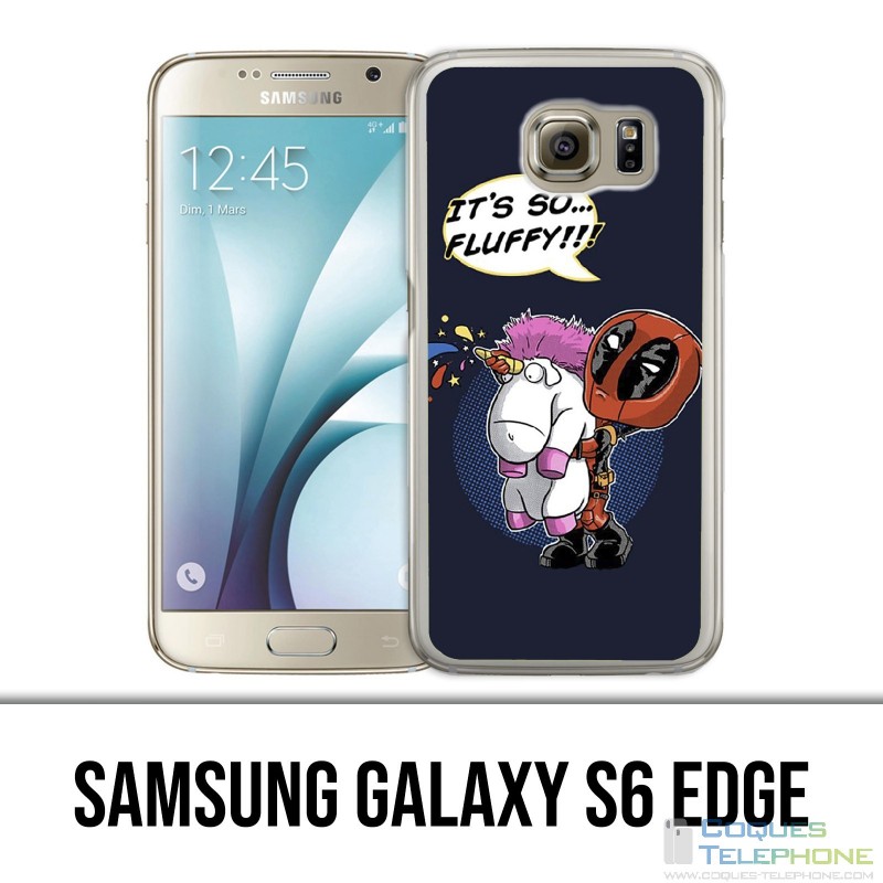 Samsung Galaxy S6 Edge Hülle - Deadpool Flauschiges Einhorn