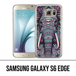 Carcasa Samsung Galaxy S6 edge - Elefante azteca colorido