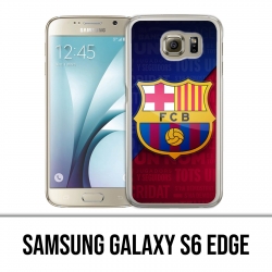 Custodia per Samsung Galaxy S6 Edge - Logo Football Fc Barcelona