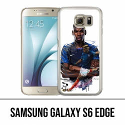 Shell Samsung Galaxy S6 edge - Fútbol Francia Pogba Drawing