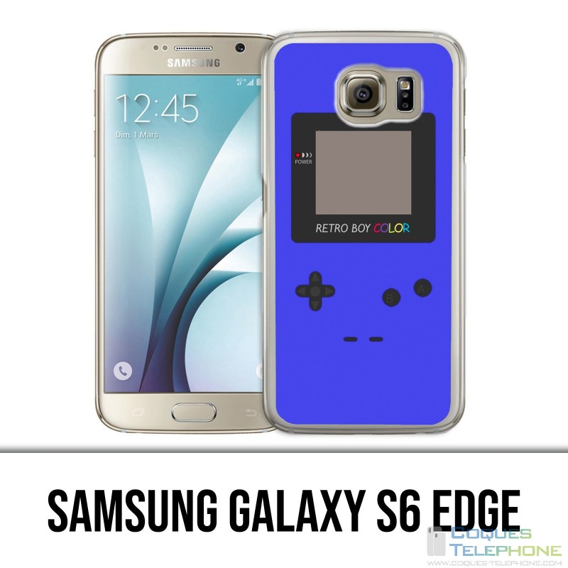 Samsung Galaxy S6 Edge Hülle - Game Boy Farbe Blau