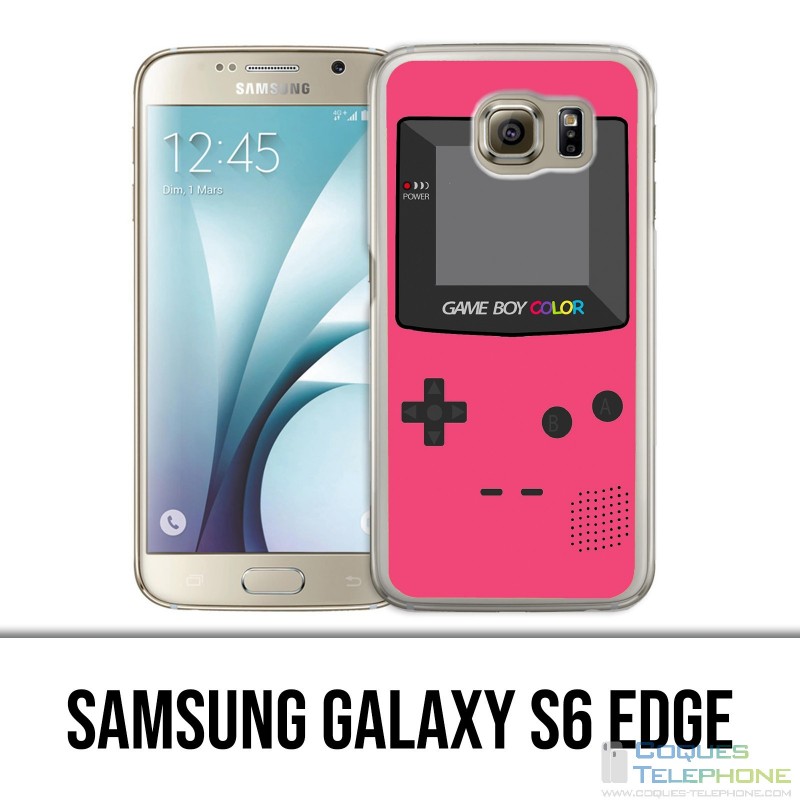 Custodia per Samsung Galaxy S6 Edge - Game Boy Colore rosa
