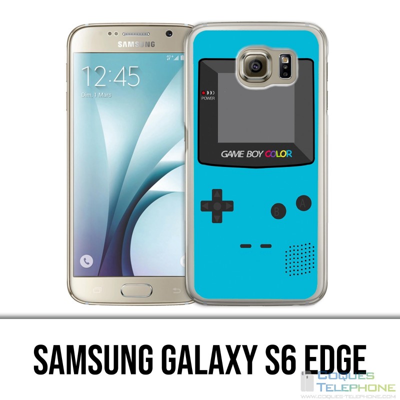 Samsung Galaxy S6 Edge Hülle - Game Boy Farbe Türkis