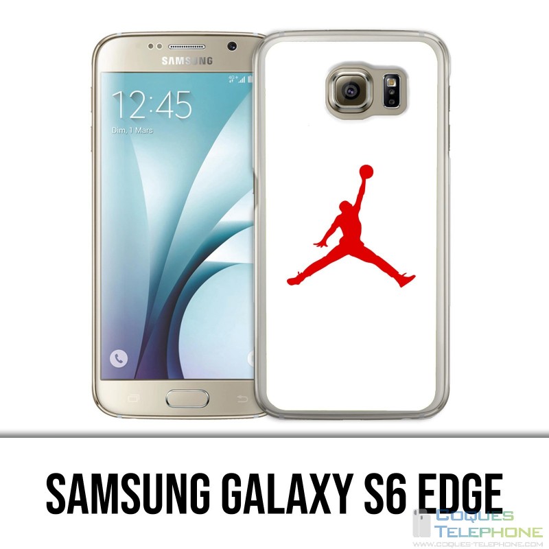 Custodia per Samsung Galaxy S6 Edge - Jordan Pallacanestro Logo bianca