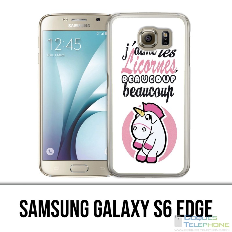 Carcasa Samsung Galaxy S6 edge - Unicornios