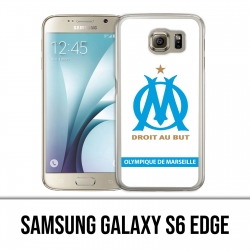 Samsung Galaxy S6 edge case - Logo Om Marseille Blanc