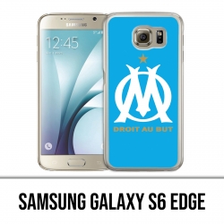 Custodia edge Samsung Galaxy S6 - Logo Om Marseille Bleu