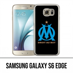 Coque Samsung Galaxy S6 EDGE - Logo Om Marseille Noir