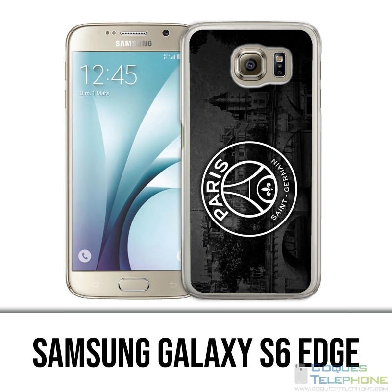 Funda Samsung Galaxy S6 Edge - Logo Psg Fondo negro