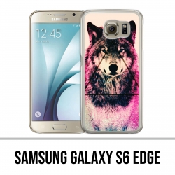 Coque Samsung Galaxy S6 EDGE - Loup Triangle