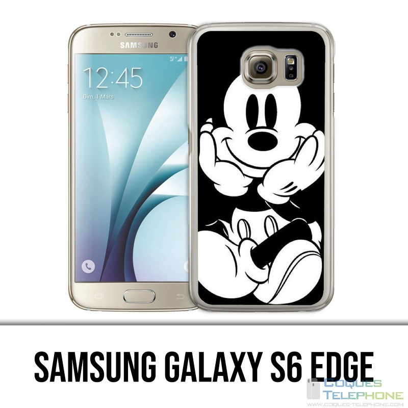 Samsung Galaxy S6 edge case - Mickey Black And White