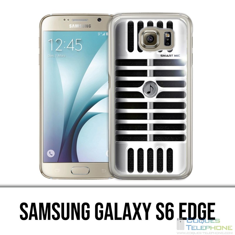 Carcasa Samsung Galaxy S6 Edge - Micrófono vintage
