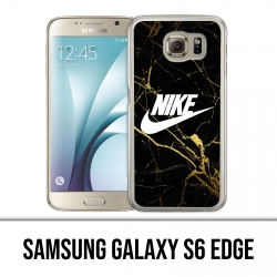 Samsung Galaxy S6 Edge Hülle - Nike Logo Gold Marble