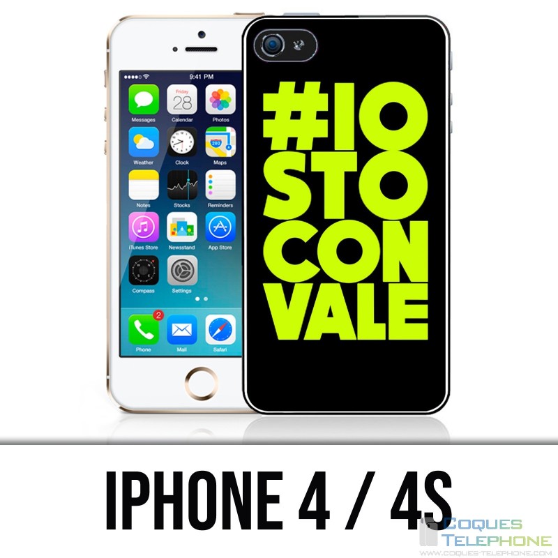 Coque iPhone 4 / 4S - Io Sto Con Vale Motogp Valentino Rossi