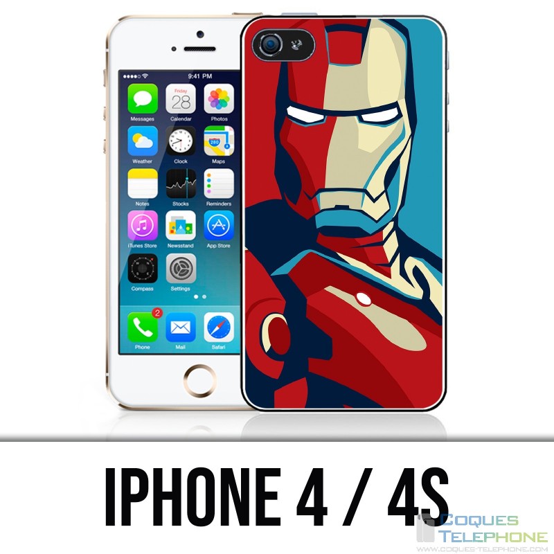 IPhone 4 / 4S Hülle - Iron Man Design Poster