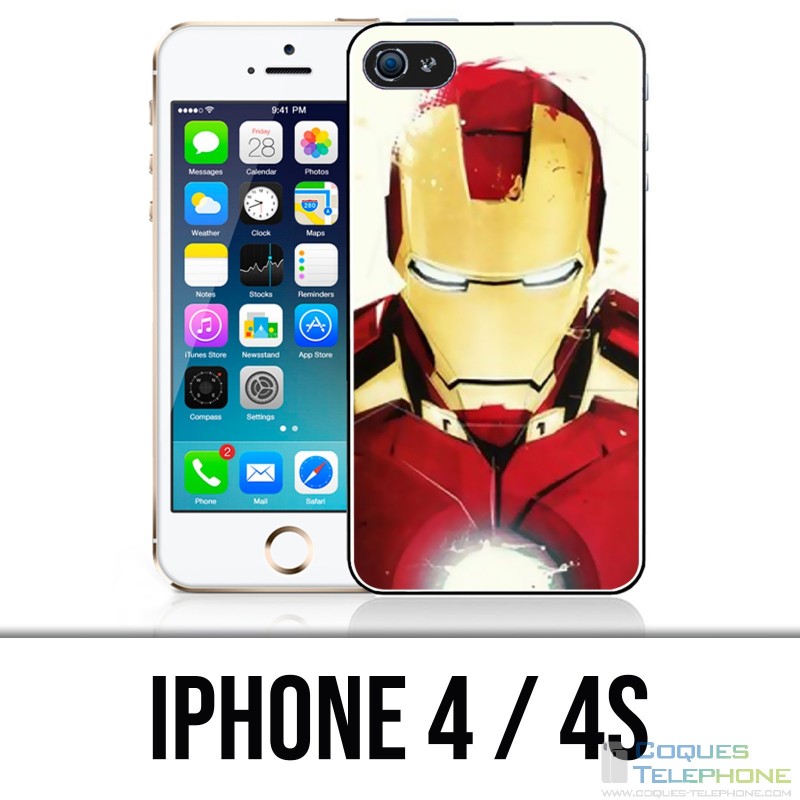 Coque iPhone 4 / 4S - Iron Man Paintart