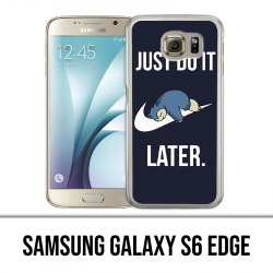 Samsung Galaxy S6 Edge Case - Ronflex Pokémon Just Do It Later