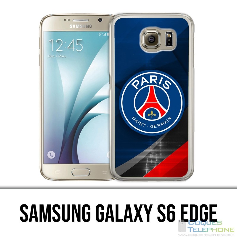 Custodia edge Samsung Galaxy S6 - Logo PSG in metallo cromato