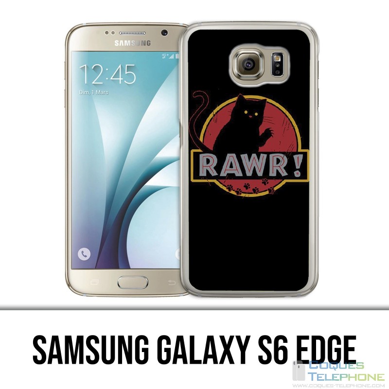 Samsung Galaxy S6 Edge Hülle - Rawr Jurassic Park