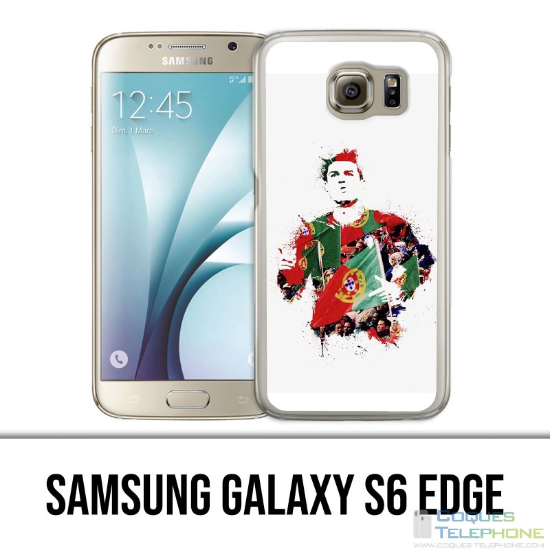 Custodia edge Samsung Galaxy S6 - Ronaldo Lowpoly