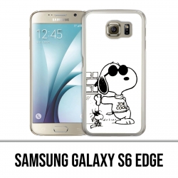 Carcasa Samsung Galaxy S6 edge - Snoopy Negro Blanco