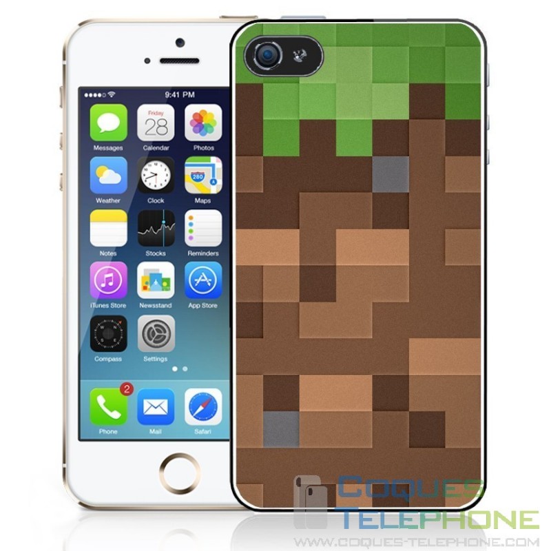 coque téléphone Minecraft - Terre