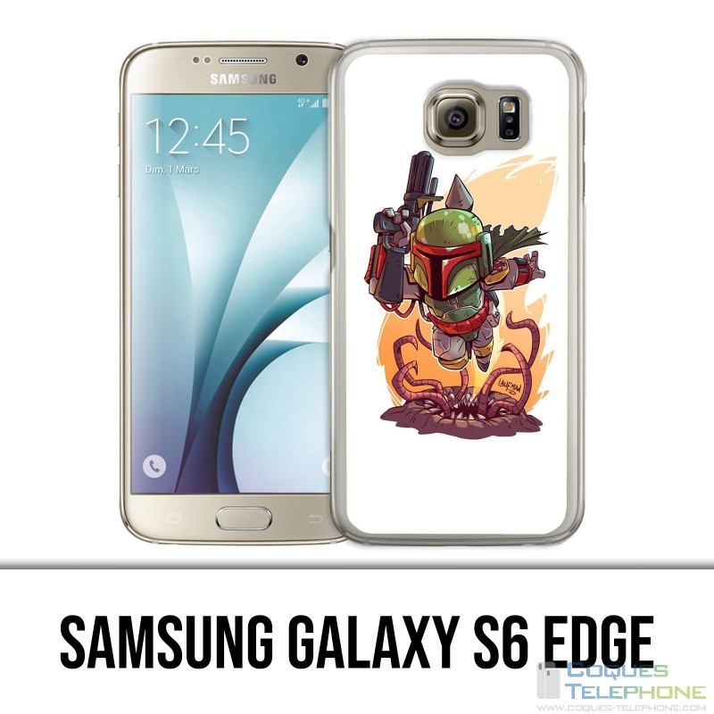 Custodia per Samsung Galaxy S6 Edge - Star Wars Boba Fett Cartoon