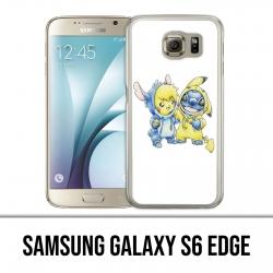 Coque Samsung Galaxy S6 EDGE - Stitch Pikachu Bébé