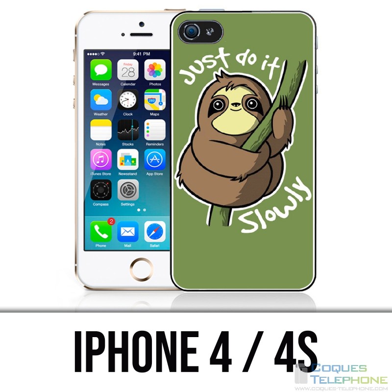 Coque iPhone 4 / 4S - Just Do It Slowly