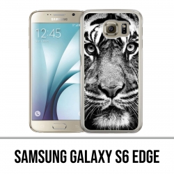 Custodia edge Samsung Galaxy S6 - Tiger in bianco e nero