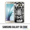 Samsung Galaxy S6 Edge Hülle - Black and White Tiger