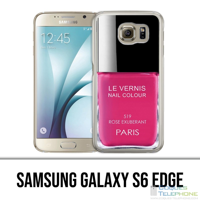 Carcasa Samsung Galaxy S6 edge - Barniz Paris Rosa
