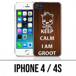 Coque iPhone 4 / 4S - Keep Calm Groot
