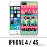 Coque iPhone 4 / 4S - Keep Calm Hakuna Mattata