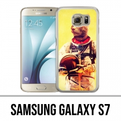 Samsung Galaxy S7 Hülle - Tierastronauten Katze