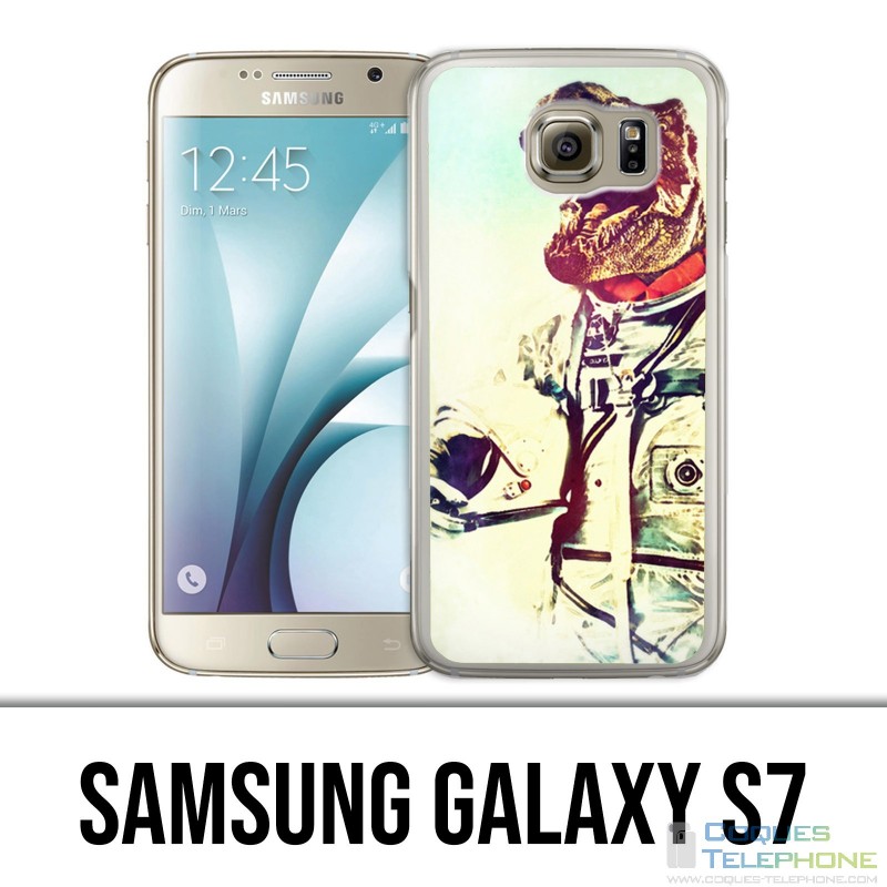 Coque Samsung Galaxy S7  - Animal Astronaute Dinosaure