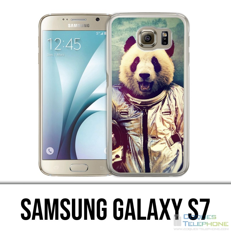 Samsung Galaxy S7 Hülle - Tierastronauten-Panda