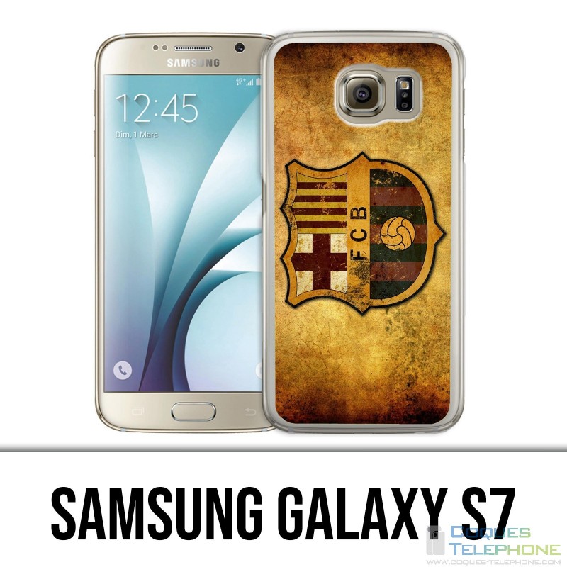 Coque Samsung Galaxy S7  - Barcelone Vintage Football