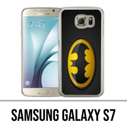 Samsung Galaxy S7 Hülle - Batman Logo Classic Gelb Schwarz