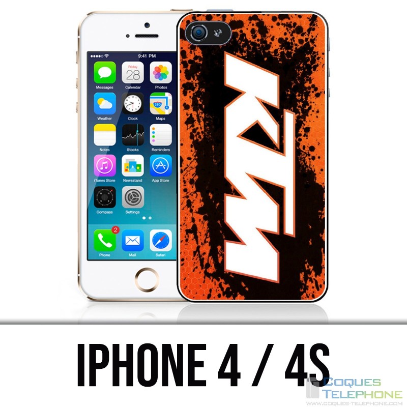 Custodia per iPhone 4 / 4S - Logo Ktm sfondo bianco